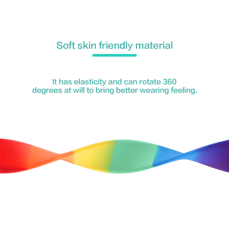 Rainbow Elastic silicone strap Solo Loop For Apple Watch Series 6 SE 44mm 40mm Iwatch 6 5 4 3 2 42mm 38mm