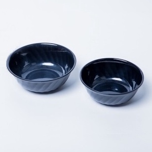 Tô xoắn nhựa melamine màu đen bóng 2 size (TOX6/TOX7)