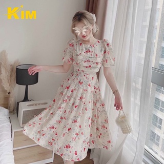 ĐẦM VOAN HOA TIỂU THƯ 2 LỚP