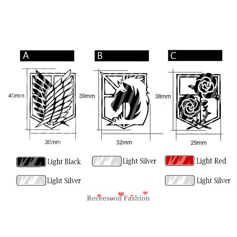Bộ 2 miếng sticker hình Anime Attack on Titan