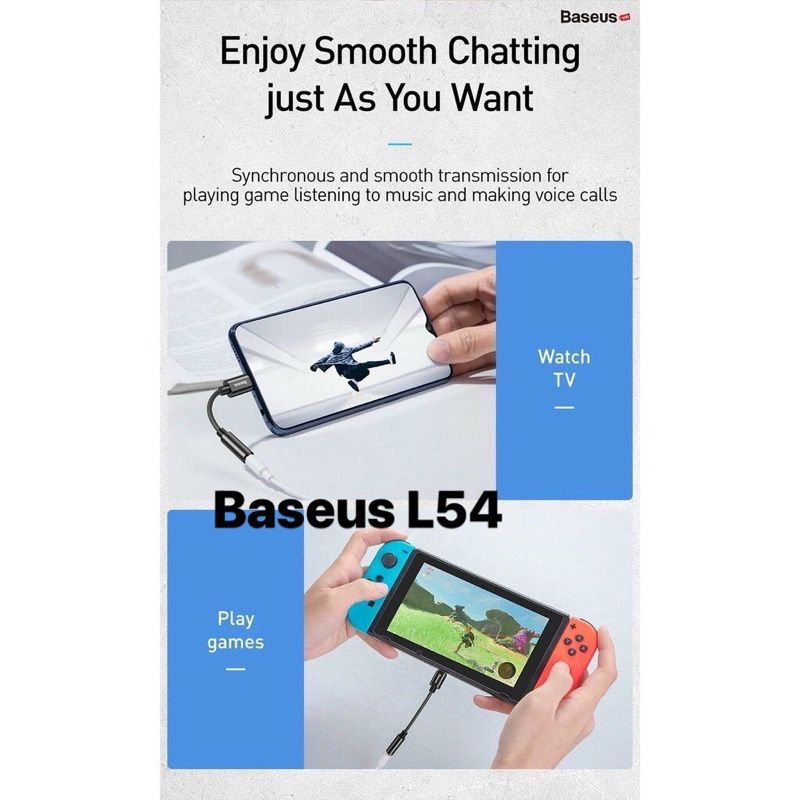 Type c to 3.5 Baseus L54, jack chuyển đổi tai nghe type c