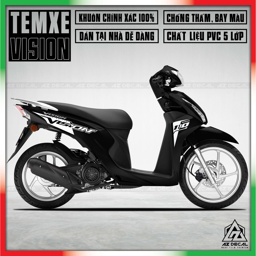 Tem Xe Vision | VS152003VS | Thiết Kế Vision Cách Điệu - Chống Phai Màu, Chống Thấm Nước