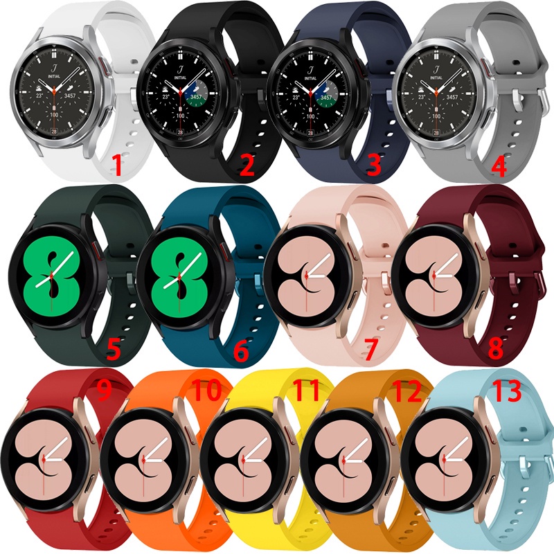 Dây Đeo Silicone Mềm Cho Đồng Hồ Thông Minh Samsung Galaxy watch 4 classic 42mm 46mm watch4 40mm 44mm Galaxy watch 5 Pro