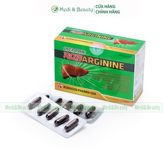 Viên uống giải độc gan, mát gan, hạ men gan, tăng cường chức năng gan  ROBARGININE hộp 30 viên