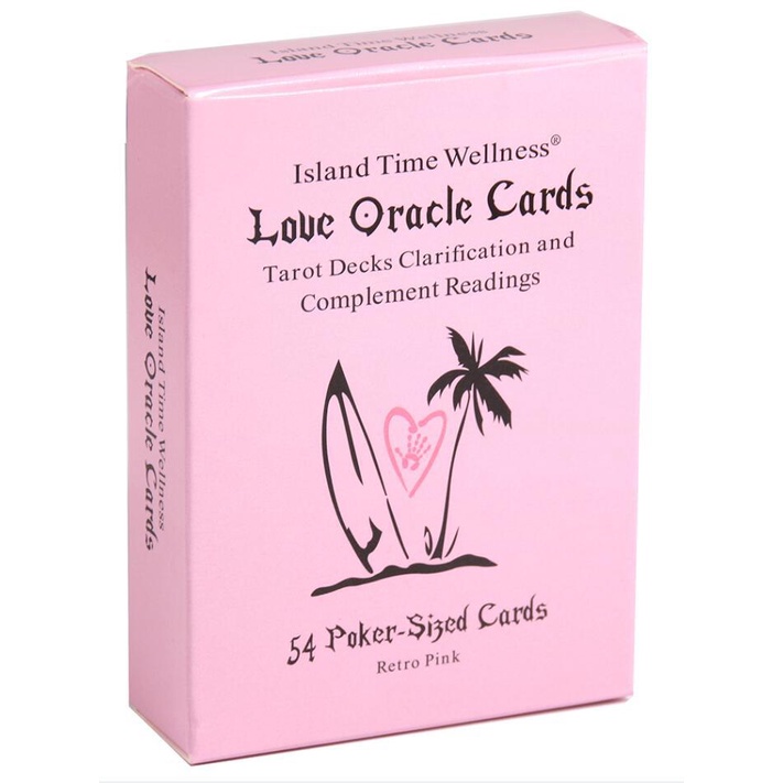 {KÈM QUÀ TẶNG} Bộ Tarot Island Time Wellness Love Oracle Cards Tarot Decks ( phiên bản hồng )