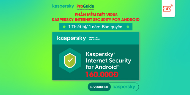 Toàn Quốc [E-voucher] Phần Mềm Diệt Virus Kaspersky Internet Security for Android 1 user/1 năm (chính hãng) - Bảo hành 12 tháng