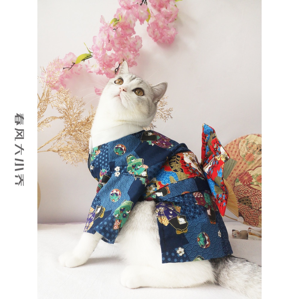Quần áo Kimono- áo cho chó mèo- Phong cách Nhật Bản