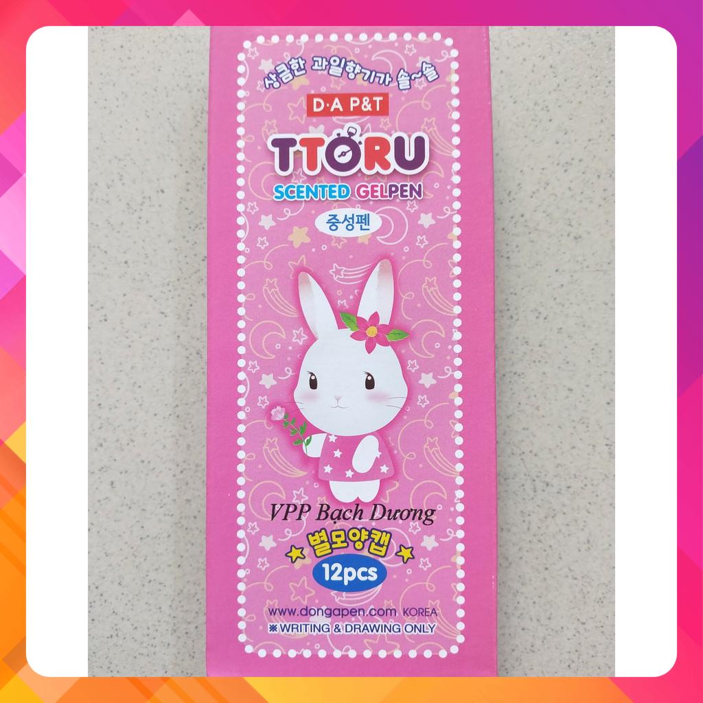 Bút TToru tím - 12 cây - Bút viết nước 0.5mm - Chính Hãng