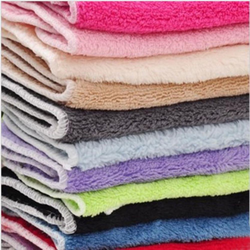 JUNE 9.75 &quot;x 9.75&quot; Random Color New Bamboo Cloth Anti-Grease Fabric Cleaning Towel Multi-purpose High Efficiency Kitchen Linen-free Wiping  Rags