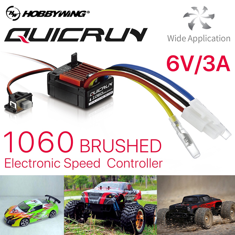 Bộ Điều Tốc Không Chổi Than QuicRun 1060 60A ESC Chống Thấm Nước Cho Xe Hơi Điều Khiển Từ Xa 1: 10