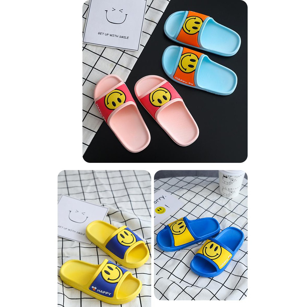 Dép Lê Trẻ Em Unisex Cho Bé Trai Và Bé Gái Happy Smile
