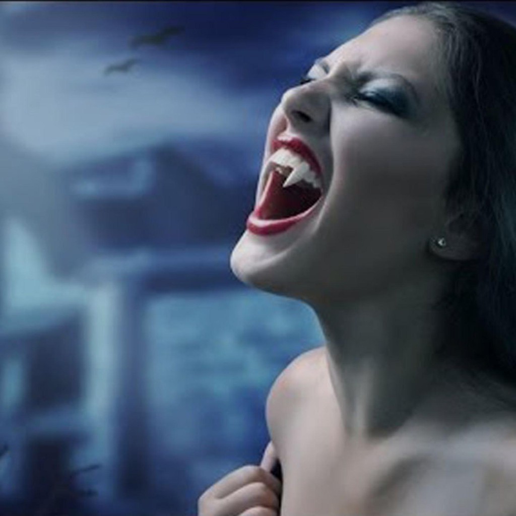 FOLLOW TẶNG 3KHÀNG CÓ SẴN Set 2 Răng Nanh Giả Hóa Trang Ma Cà Rồng Dracula Vampire Halloween CHỌN MẪUVOUCHER 100K