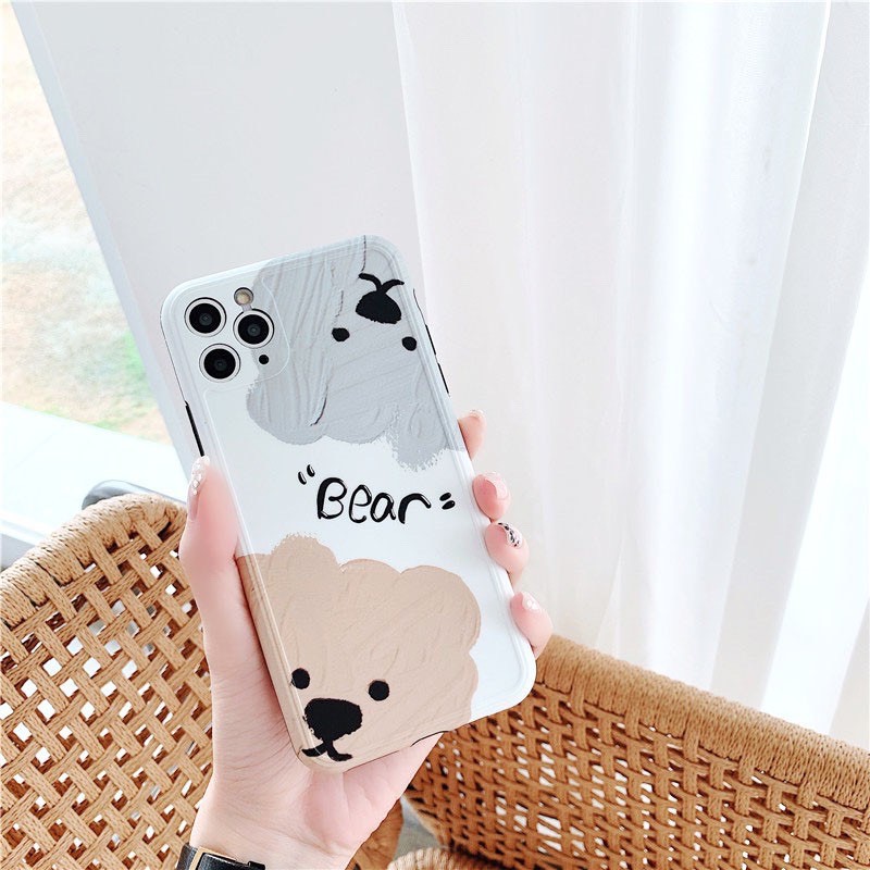 Ốp lưng iphone Gấu Socola IMD dày dặn viền nổi 5/5s/6/6plus/6s/6splus/7/7plus/8/8plus/x/xr/xs/11/12/pro/max/plus/promax | BigBuy360 - bigbuy360.vn