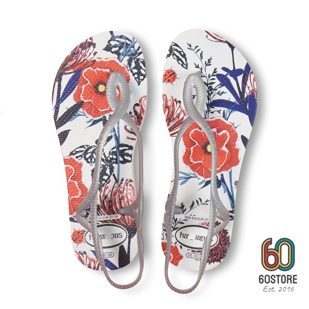Sandal Havaianas Nữ Thái Lan Đế Hoa Dép Quai Hậu Nữ Đi Biển Giày Quai Hậu Cao Su Chống Trơn Trượt Cao Cấp Hàng Xịn Đẹp