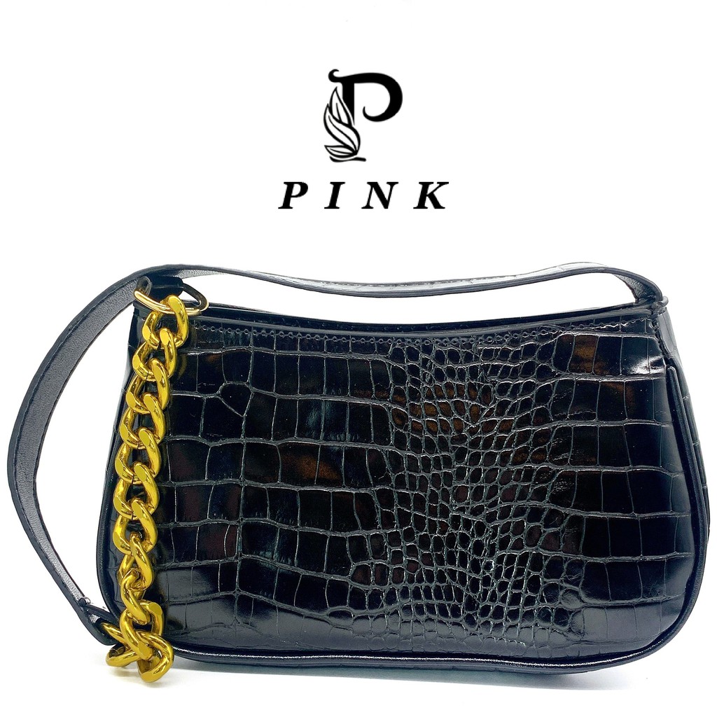 Túi kẹp nách nữ xích nối, Túi xách nữ da mềm sống ảo dễ thương P02 - PINK SHOP | BigBuy360 - bigbuy360.vn
