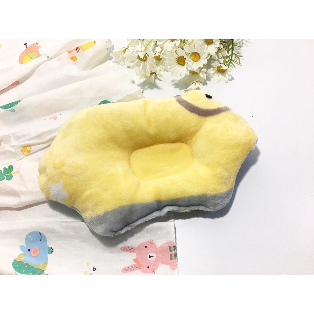 Gối lõm DuDuLa vải Nhung mềm mịn cho bé chống bẹp đầu