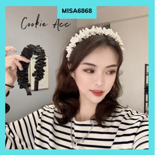 Bờm cài tóc vải nhún xếp ly thời trang đi tiệc phong cách Châu Mỹ