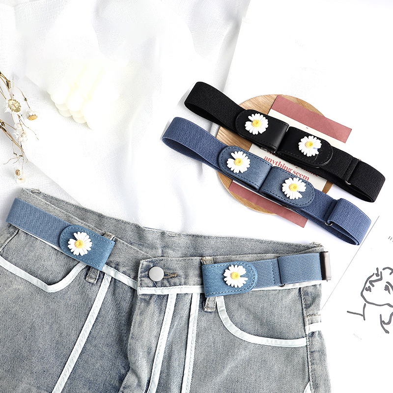 (Mới) Thắt Lưng Không Đường May Co Giãn Thời Trang Hàn Quốc Cho Nam Và Nữ