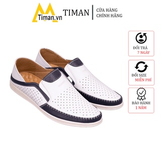 Giày Lười Da Bò Nam Đục Lỗ M Timan.vn NT06