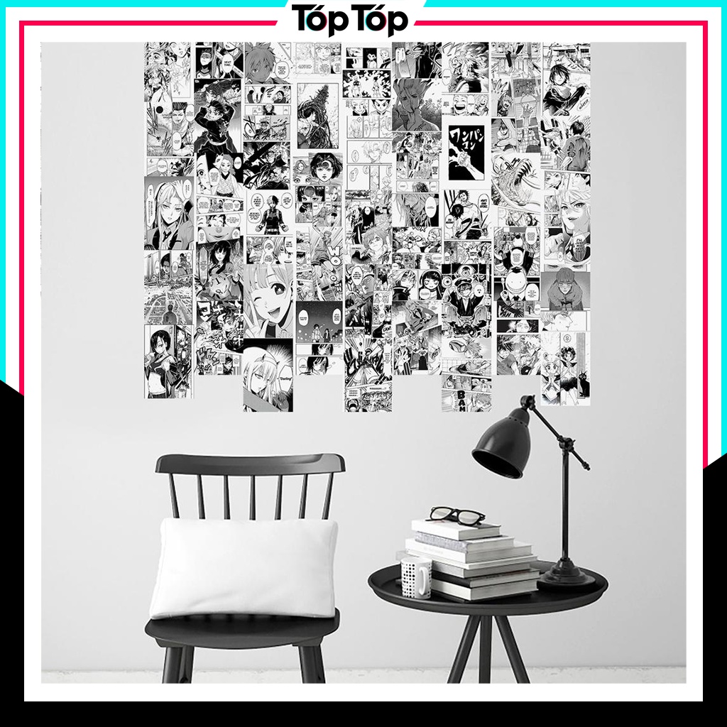 Tranh dán tường anime wall A5, poster manga trang trí decor góc học tập giấy A5 Nhật cực xịn ANM05