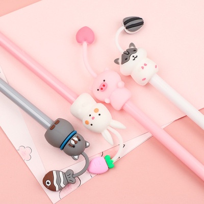 Bút Bi Cute Mực Gel, Bút Viết Silicone Cực Êm Tay Hoạt Hình Xinh Xắn Dễ Thương ANANStore