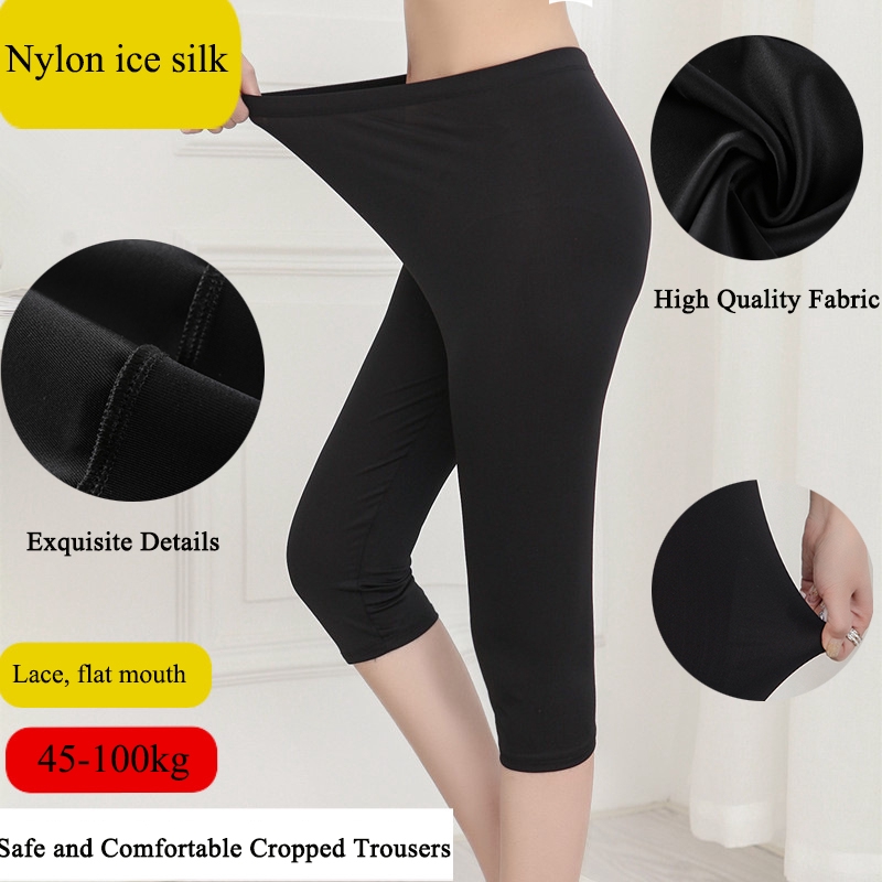 Quần Legging Lửng Vải Lụa Co Giãn Kiểu Hàn Quốc Thời Trang 2021