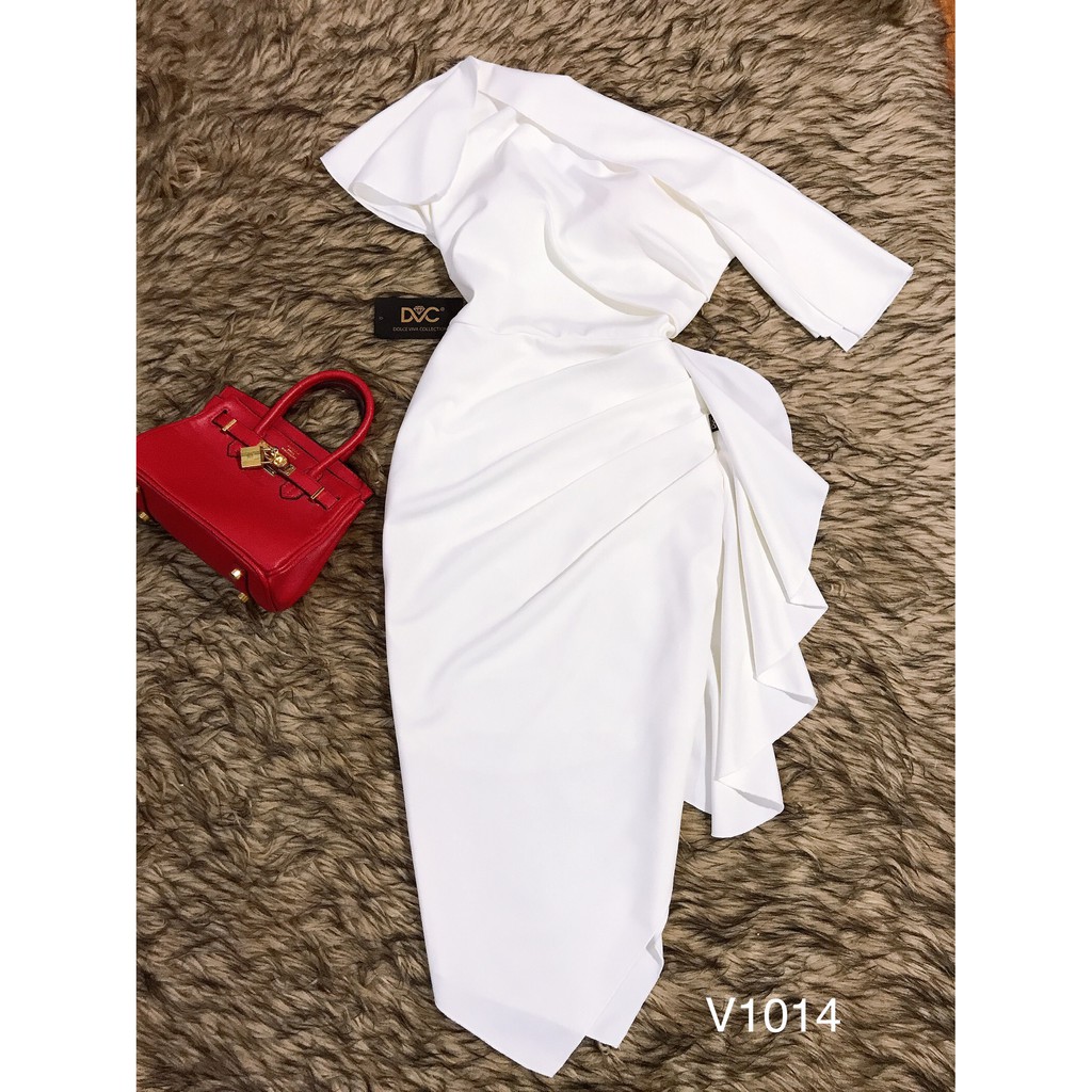 Váy body trắng chéo vai V1014 - DVC Phân phối chính thức