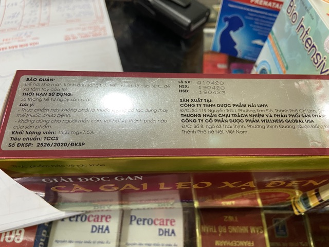 Viên uống giải độc gan Cà gai leo xạ đen - Vàng (hộp 60 viên) | BigBuy360 - bigbuy360.vn
