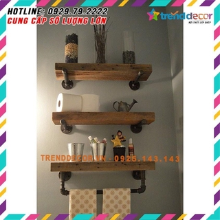 Bộ kệ 3 tầng kèm giá treo đồ decor vintage trang trí phòng đẹp, độc, lạ TRENDDECOR.vn