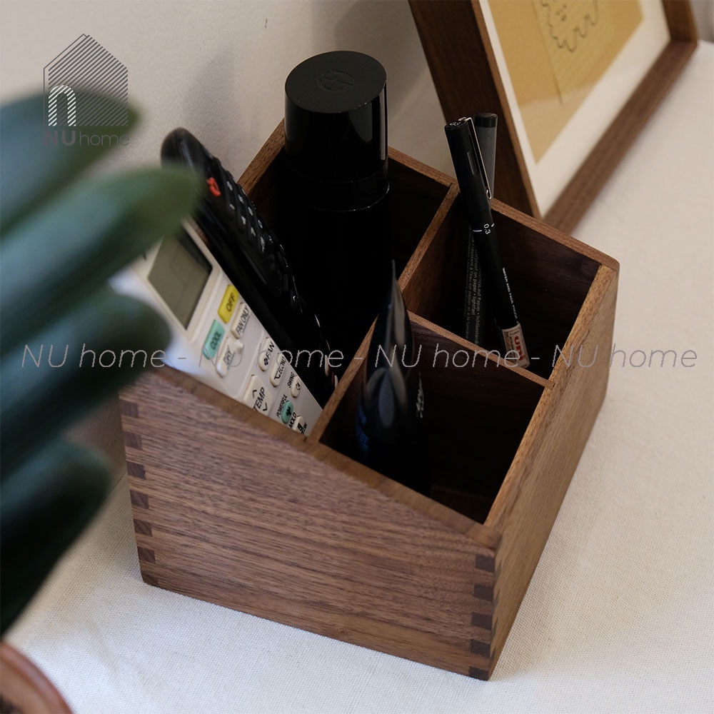 nuhome.vn | Hộp đựng remote - Remi, hộp đựng bút vật dụng đa năng được thiết kế đơn giản bằng chất liệu gỗ cao cấp