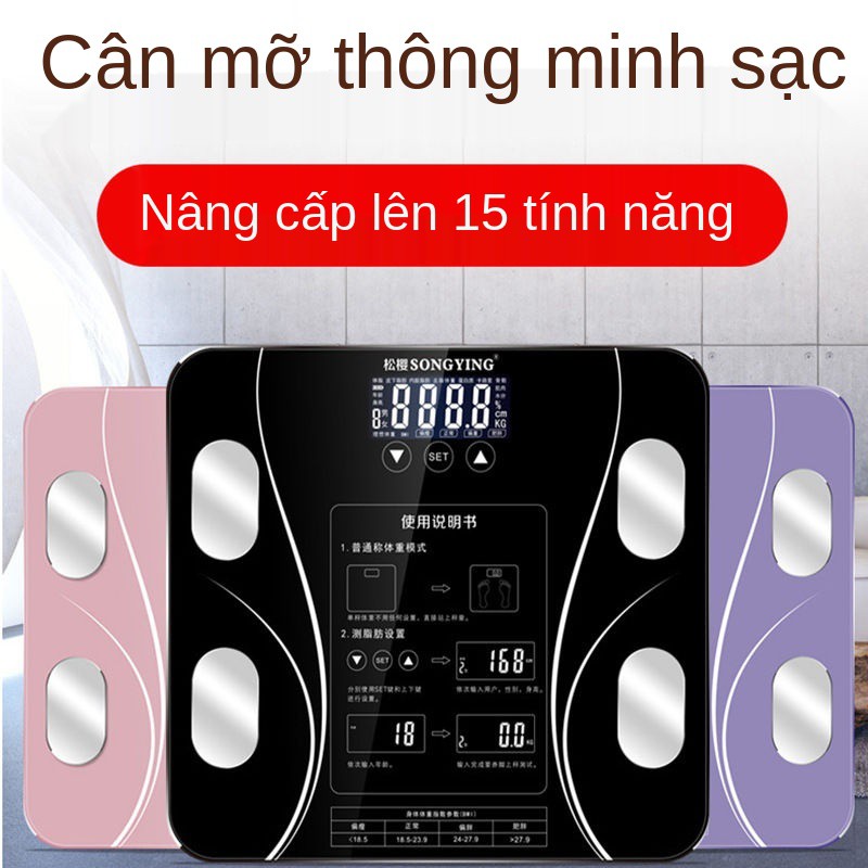 > Cân béo Trung Quốc hiển thị điện tử phân tích thành phần cơ thể sức khỏe nhà thông minh <