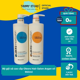 Bộ gội xả cao cấp Olexrs Hair Salon Argan oil 960ml