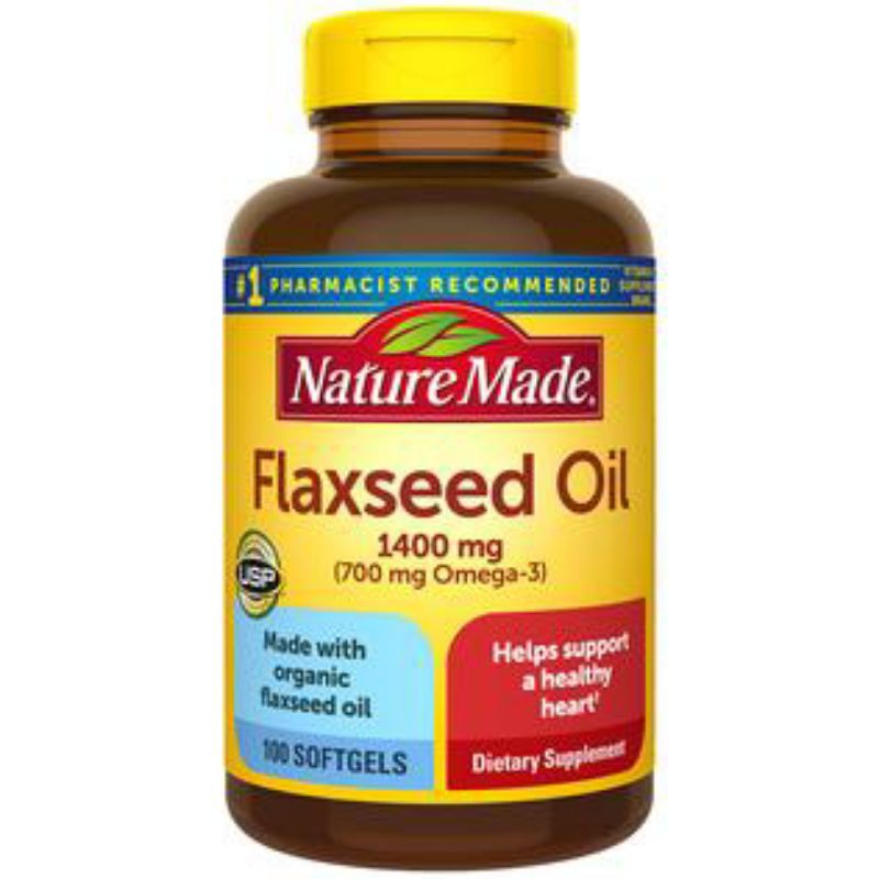 Viên nang dầu hạt lanh NATURE MADE Flaxseed Oil 1400mg