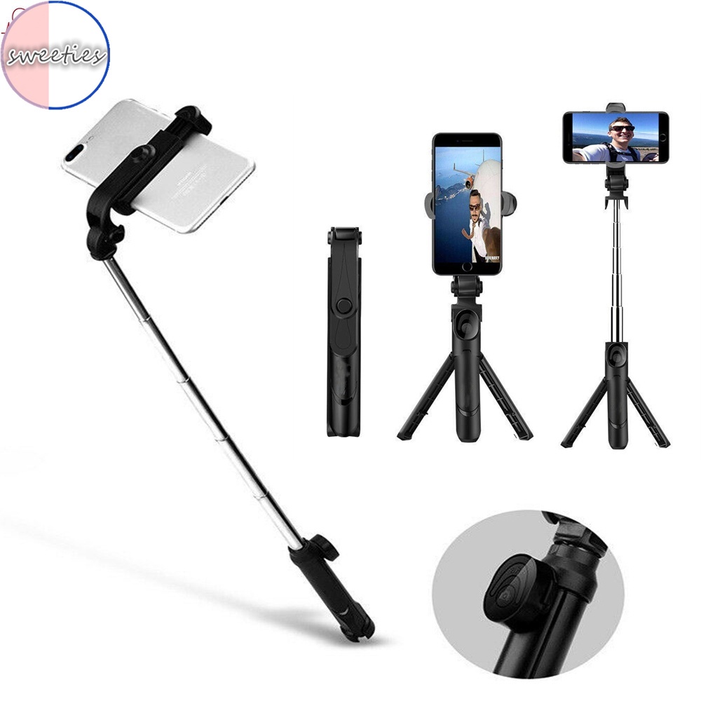 Gậy chụp hình tự sướng bluetooth có thể sử dụng như giá đỡ điện thoại dễ thu vào