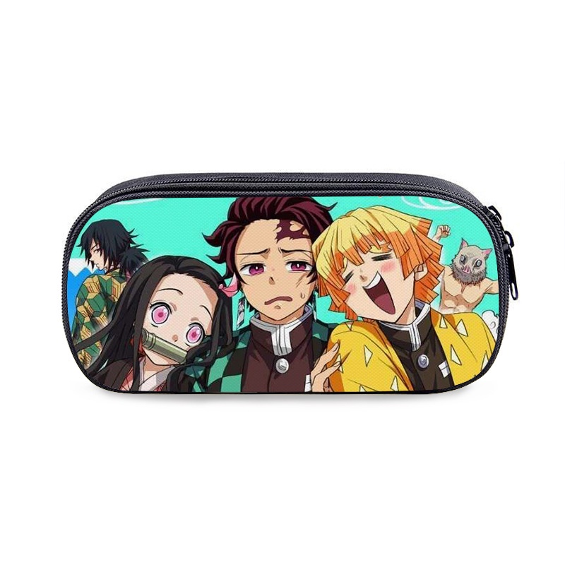 Túi Đựng Bút Chống Thấm Nước Hình Anime Demon Slayer Tanjirou Nezuko Zenitsu Inosuke BY2 YB2