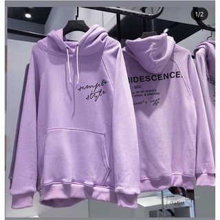 Áo hoodie nữ màu tím cá tính