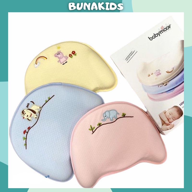 Gối cao su non chống méo đầu Baby Moov đáng yêu cho bé Bunakids PN03