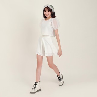 Áo croptop tay phồng 3 màu
