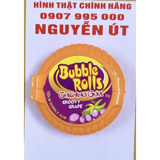 kẹo gum cuộn bubble rolls thái lan 56g