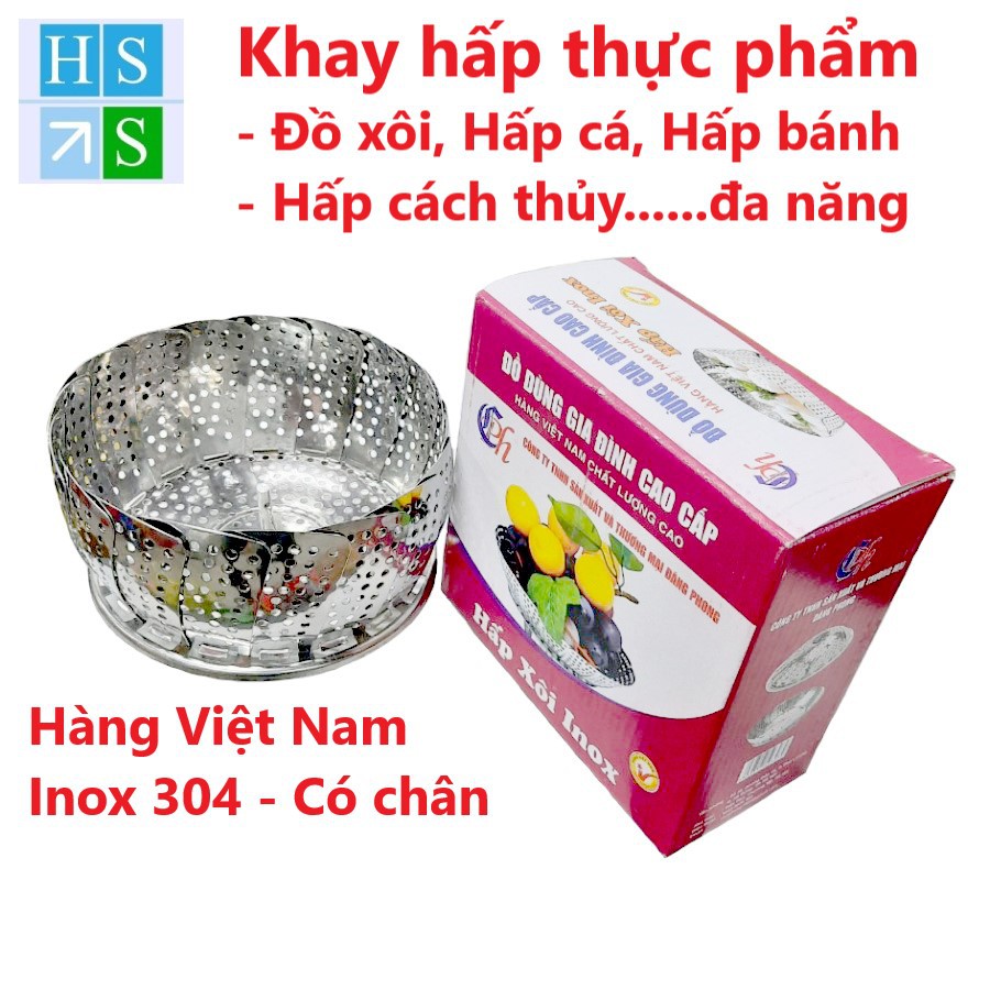 Vỉ hấp thực phẩm inox (Hàng dầy) đa năng, đồ xôi, hấp bánh , hấp cá , hấp cách thủy , khay hấp , xửng hấp đồ ăn tiện lợi