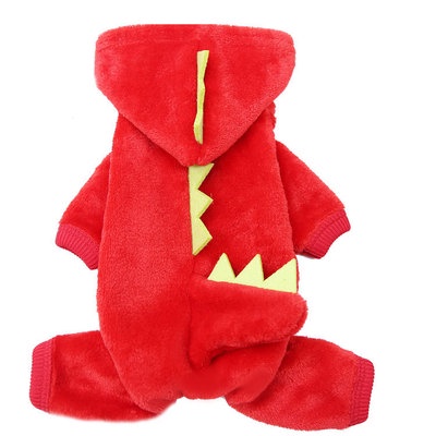 Áo Hoodie Cotton Hình Khủng Long Cho Cún Cưng