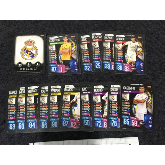 [Set thẻ] đội Real Madrid mùa 19/20 (không bán lẻ)