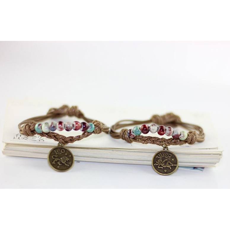 Vòng tay gốm 12 cung hoàng đạo