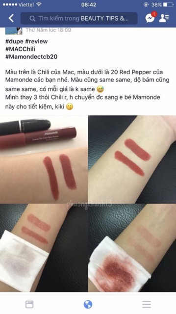 Son Mamonde Creamy Tint Color Balm Intense NEW 2017 | BigBuy360 - bigbuy360.vn