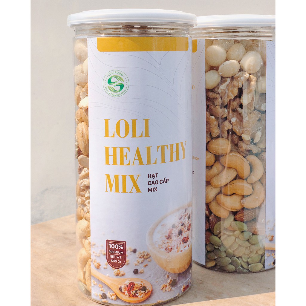 Hạt mix dinh dưỡng 5 loại hạt cao cấp Lolifood 500gr