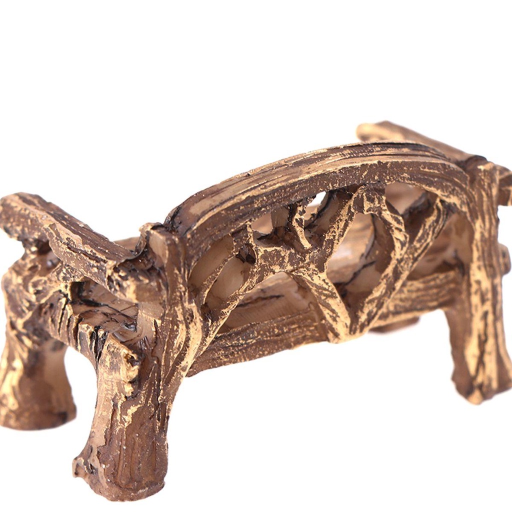 Bộ Mô Hình Ghế Công Viên Mini Bằng Nhựa Resin Trang Trí Nhà Búp Bê