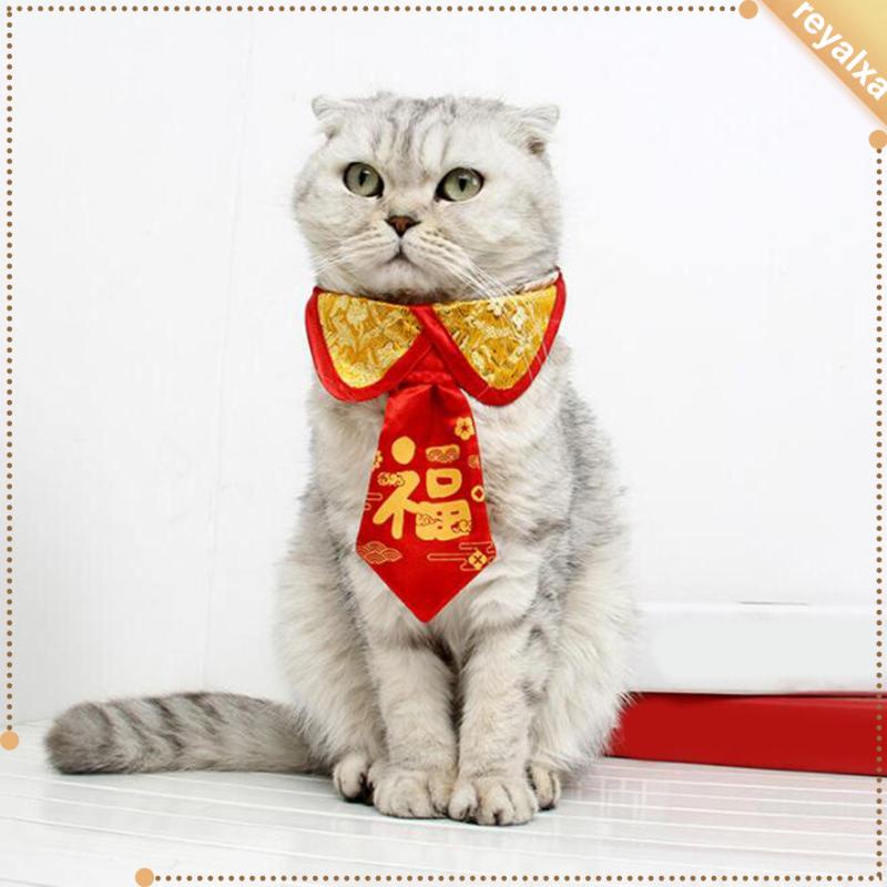 Hình ảnh Vòng cổ đính nơ phong cách Trung Hoa mừng năm mới cho thú cưng #1