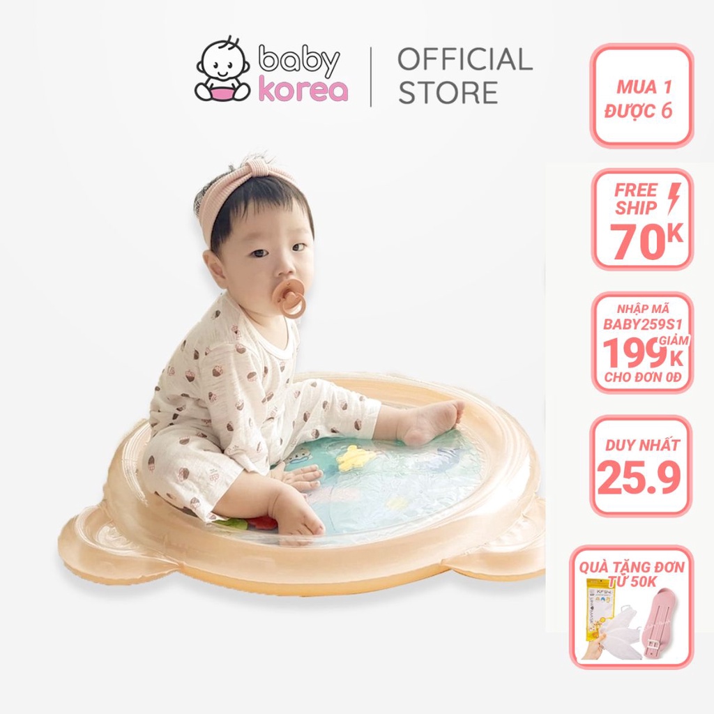 Thảm nước bơm hơi với họa tiết đại dương xinh xắn cho bé từ 3 tháng đồ chơi trẻ nhỏ BABY KOREA