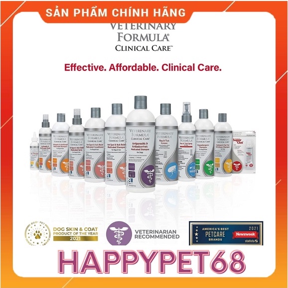 Sữa tắm Veterinary Formula chuyên nấm ngứa viêm da ghẻ nổi đôt rụng lông cho thú cưng chó mèo