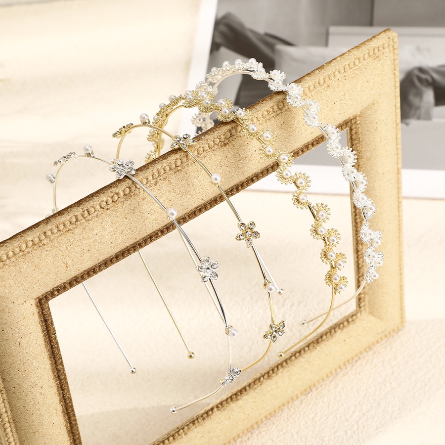 Băng Đô Cài Tóc Đính Đá Và Ngọc Trai Nhân Tạo Thời Trang